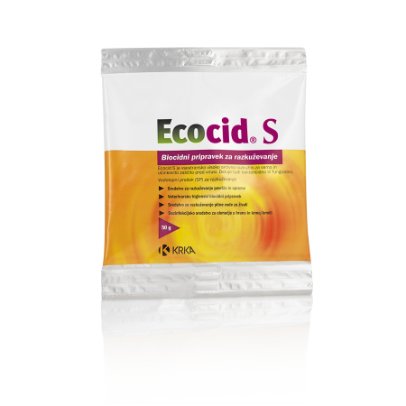 ECOCID S 50 G (1 szaszetka) - Proszek rozpuszczalny w wodzie przeznaczony do dezynfekcji.